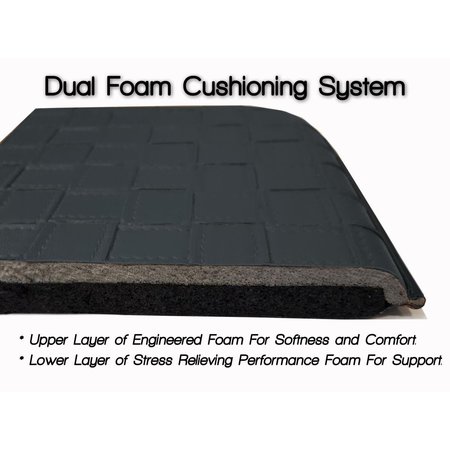 CON-TACT BRAND Dual Foam Anti-Fatigue Mat, Basketweave Charcoal CO326231